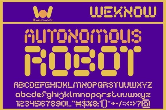 Autonomous Robot: A Display Font with Retro-Futuristic Charm