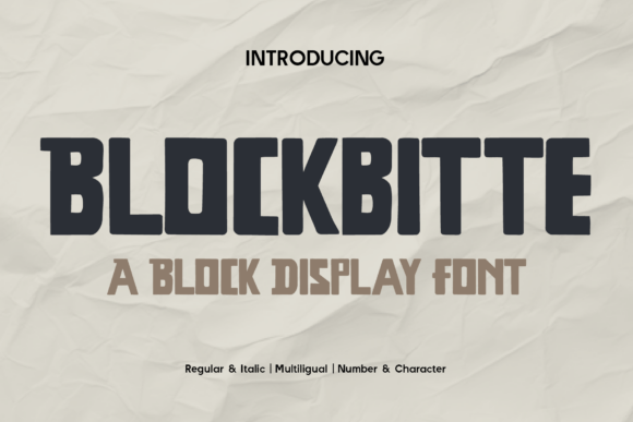 Blockbitte: A Bold, Handcrafted Display Font for Makers