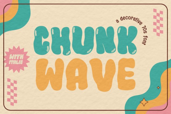 Chunk Wave: A Groovy 70s Display Font for Handmade Charm