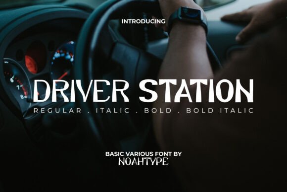 Driver Station: A Retro Racing Display Font for Bold Digital Headlines