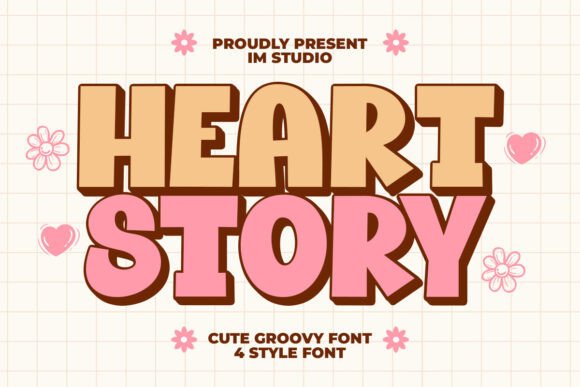 Heart Story Font: A Playfully Nostalgic Display Typeface for Small Businesses