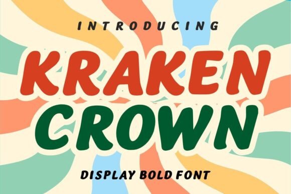 Kraken Crown: A Bold Retro Display Font for Winter Branding