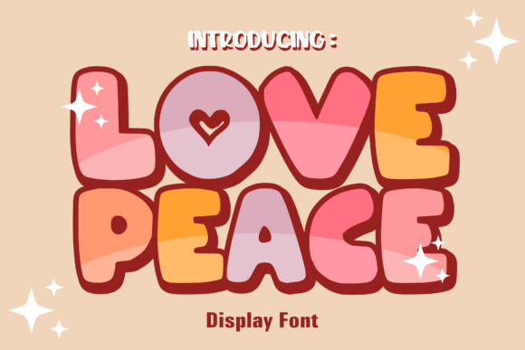 Love Peace Font: A Retro Display Typeface for Handmade Charm