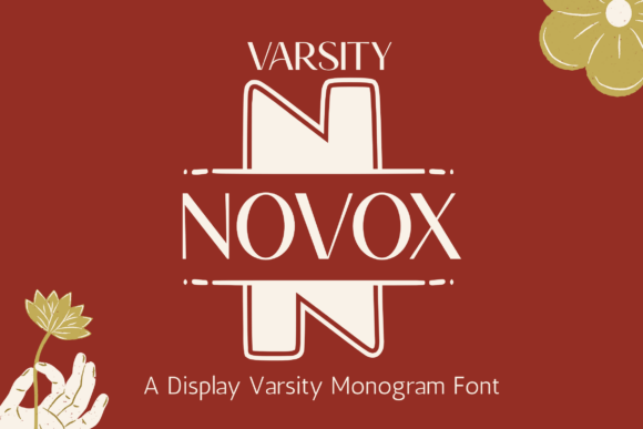 Novox Varsity Monogram: A Bold Display Font for Trusted Branding