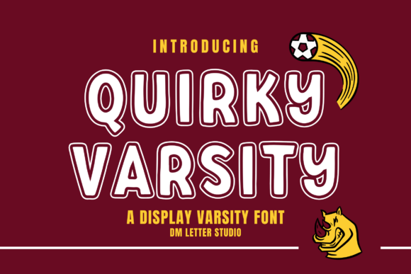 Quirky Varsity: A Playful Retro Display Font for Real Branding