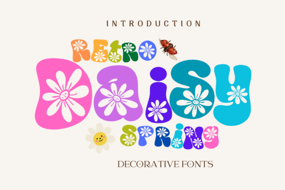 Retro Daisy Spring: A Decorative Font That Adds Charm to Real Business Branding