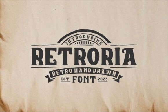 Retroria Font: Handcrafted Charm for Your Handmade Products