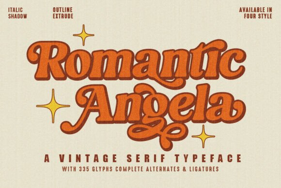 Romantic Angela Italic: A Retro Display Font That Actually Works