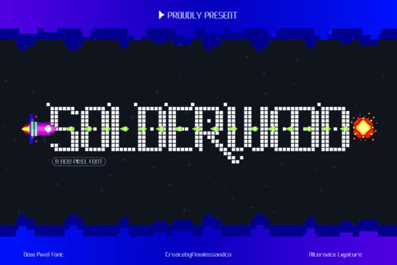 Solderwood: A Bold Pixel Font for Editorial Impact